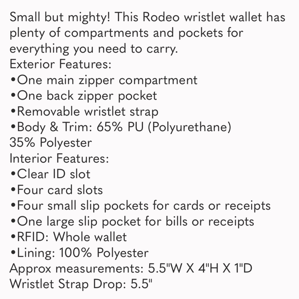 Lug Rodeo Compact RFID Wristlet Wallet - Bouquet Red-NWT - Picture 6 of 6